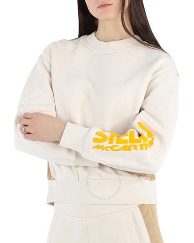 Stella McCartney Logo-print Colour-block Sweatshirt - Yellow