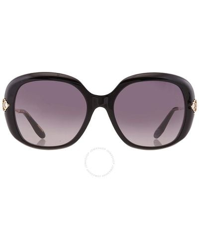 Chopard Smoke Gradient Square Sunglasses Sch314s 0700 57 - Black