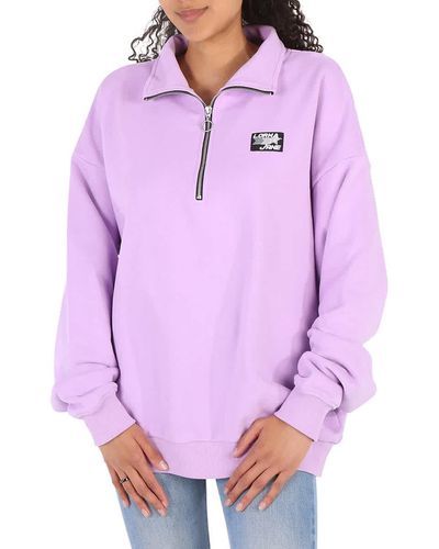 Lorna Jane Lj Sport Quarter Zip Sweatshirt - Purple