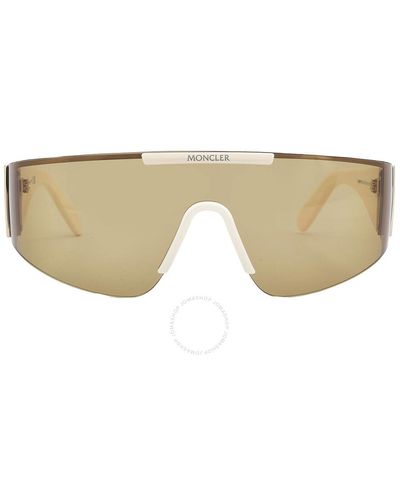 Moncler Ombrate Honey Shield Sunglasses Ml0247 25e 00 - Natural