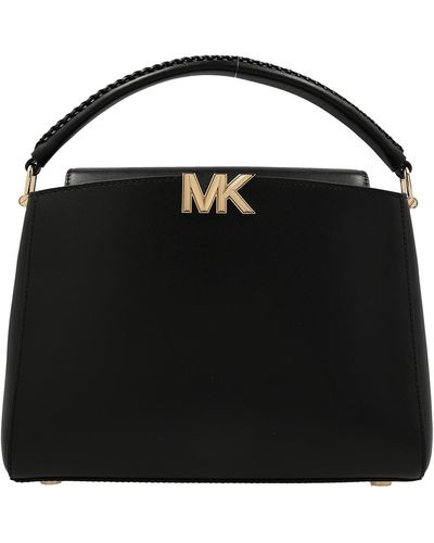 Michael Kors Karlie Medium Leather Satchel Bag - Pale Blue