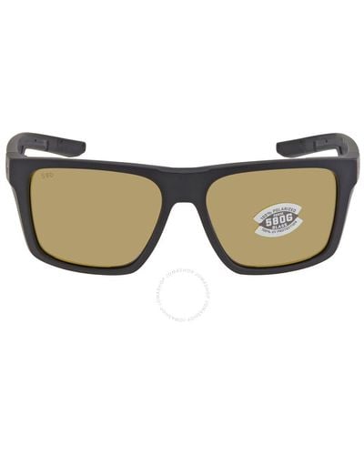 Costa Del Mar Lido Sunrise Silver Mirror Polarized Glass Sunglasses 6s9104 910403 57 - Brown