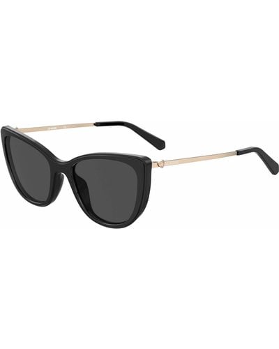 Moschino Mchino Gray Cat Eye Sunglasses - Black