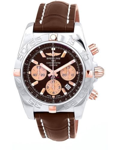 Breitling Chronomat 44 Chronograph Automatic Brown Dial Watch - Metallic
