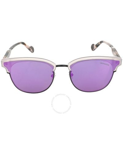 Moncler Purple Oval Sunglasses