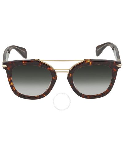 Rag & Bone Grey Green Square Sunglasses Rnb1005/s 0086/9k 50 - Brown