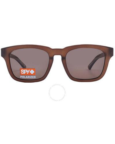 Spy Saxony Happy Bronze Polarized Square Sunglasses 6700000000219 - Brown