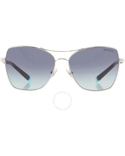 Tiffany & Co. Azure Gradient Square Sunglasses Tf3084 60019s 59 - Grey