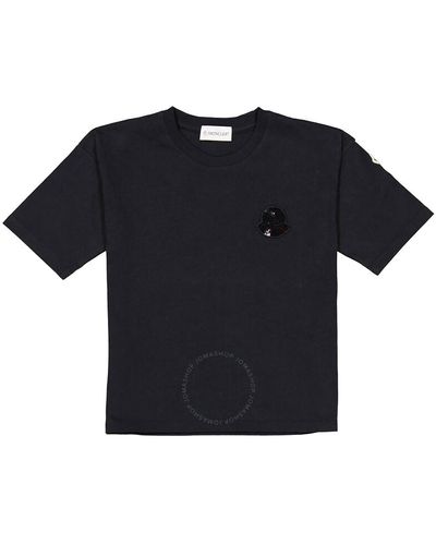 Moncler Girls Logo Patch T-shirt - Black