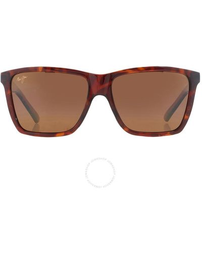 Maui Jim Cruzem Hcl Bronze Rectangular Sunglasses H864-10 57 - Brown