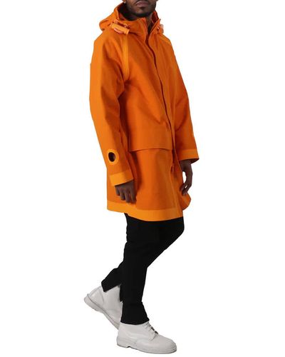 Burberry Cut-out Detail Cotton Canvas Parka - Orange