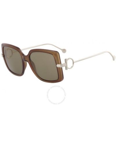 Ferragamo Square Sunglasses Sf913s 210 55 - Brown