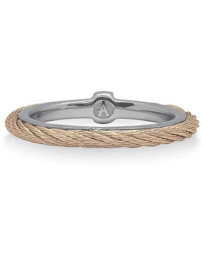 Alor Carnation Cable Stack Ring - White