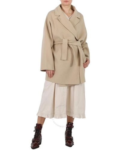Acne Studios Cold Belted Wool Coat - Natural