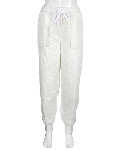 Moncler Quilted Track Pants - White
