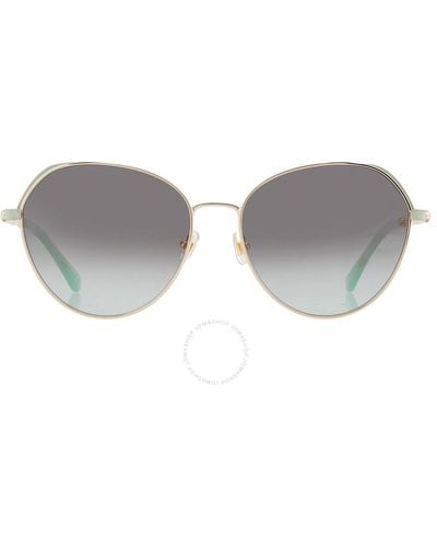 Kate Spade Gray Shaded Green Pilot Sunglasses Octavia/g/s 0pef/ib 59