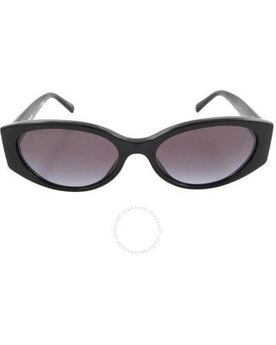 COACH Gray Gradient Oval Sunglasses - Brown