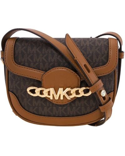 Michael Kors Hally Extra-small Embellished Logo Crossbody Bag - Black