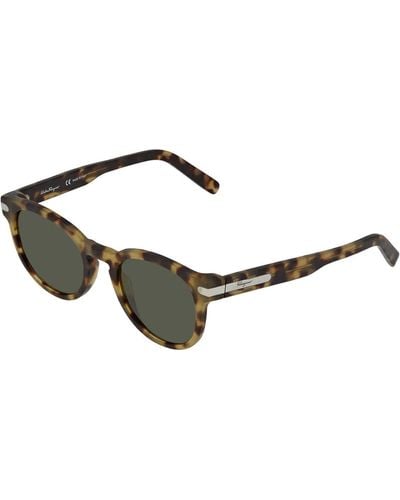 Ferragamo Round Sunglasses Sf935s 214 50 - Green