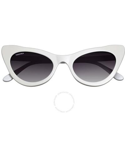 Bertha White Cat Eye Sunglasses - Brown