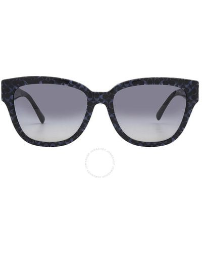 COACH Blue Gradient Cat Eye Sunglasses Hc8379f 57654l 57