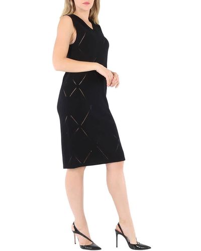 Burberry Wool-blend Midi Dress - Black