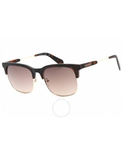 Guess Factory Gradient Brown Rectangular Sunglasses Gf0225 52f 54 - Multicolor
