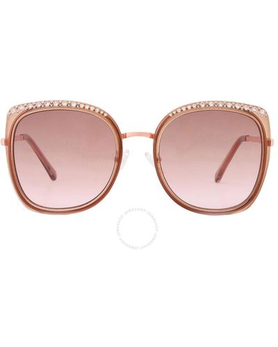 Guess Factory Gradient Brown Cat Eye Sunglasses Gf0381 46f 56 - Pink