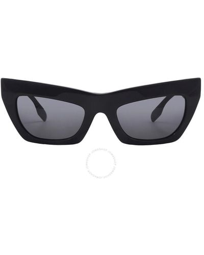 Burberry Dark Grey Cat Eye Sunglasses Be4405 300187 51 - Blue