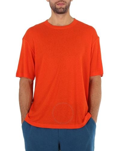 A_COLD_WALL* Mid Gray Artisan Logo Print Crewneck T-shirt - Orange