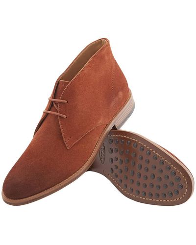 Tod's Velvety Suede Desert Boots - Brown