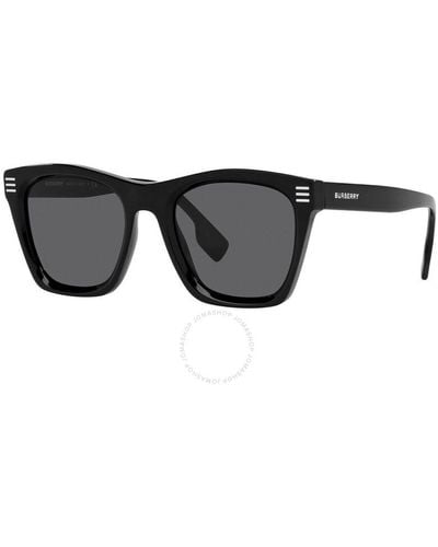 Burberry Cooper Dark Grey Square Sunglasses Be4348 300187 - Black
