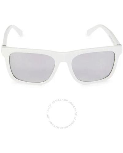 Moncler Colada Smoke Mirrored Square Sunglasses Ml0285 21c 58 - White