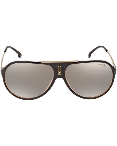 Carrera Brown Mirror Silver Pilot Sunglasses - Gray