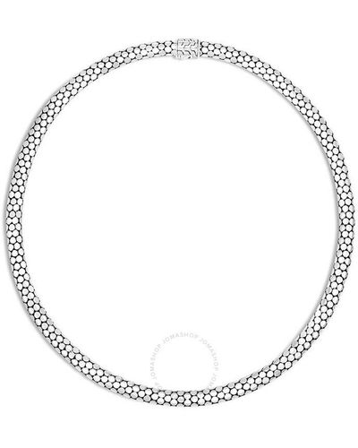 John Hardy Dot Silver 18" Necklace - Metallic