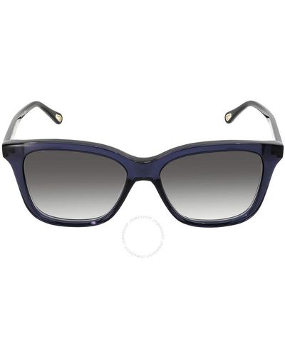 Chloé Grey Rectangular Sunglasses  003 56 - Blue