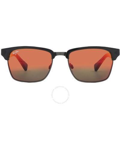 Maui Jim Kawika Hawaii Lava Square Sunglasses Rm257-17c 54 - Black