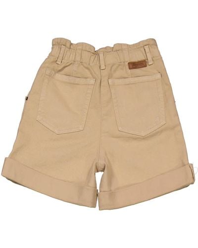 Bonpoint Girls Cathy Stretch Cotton Shorts - Natural