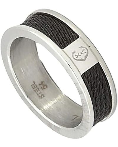 Charriol Forever Stainless Steel Pvd Cable Ring - Metallic