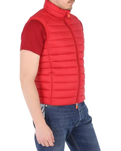 Save The Duck Adam Icon Puffer Vest - Red