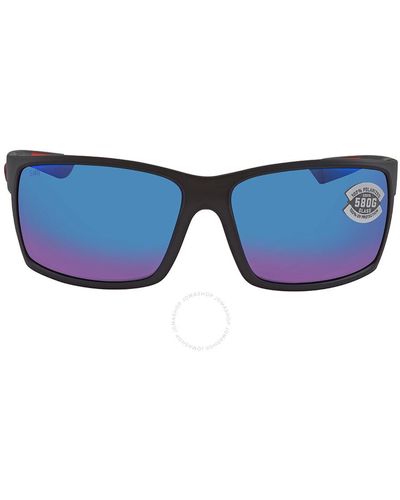 Costa Del Mar Reefton Blue Mirror Polarized Glass Sunglasses Rft 197 Obmglp 64