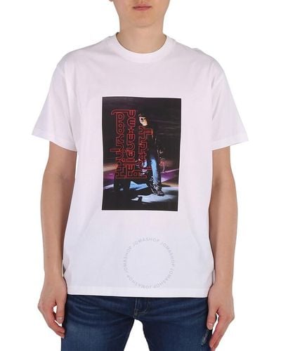 Burberry Optic Photo Print Cotton T-shirt - White