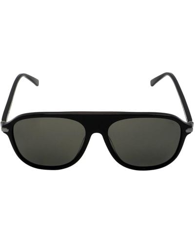 Brioni Gray Pilot Sunglasses Br0048s 001 - Black