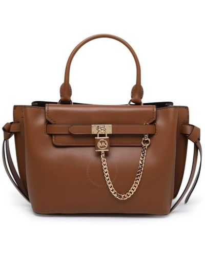 Michael Kors Hamilton Legacy Small Leather Belted Satchel - Brown