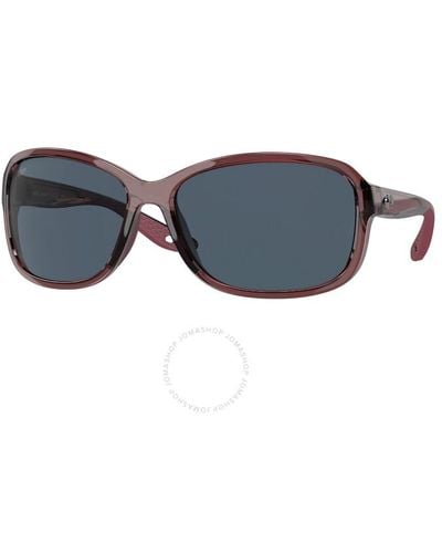 Costa Del Mar Seadrift Grey Polarized Polycarbonate Rectangular Sunglasses 6s9114 911401 60 - Blue