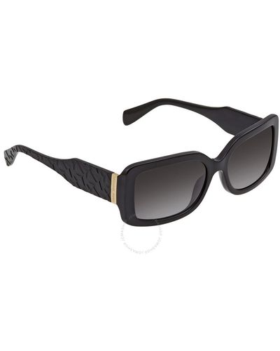 Michael Kors Corfu Dark Gray Gradient Rectangular Sunglasses Mk2165 30058g 56 - Black