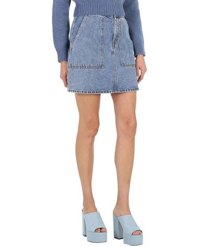 COACH Cotton Denim Mini Skirt - Blue