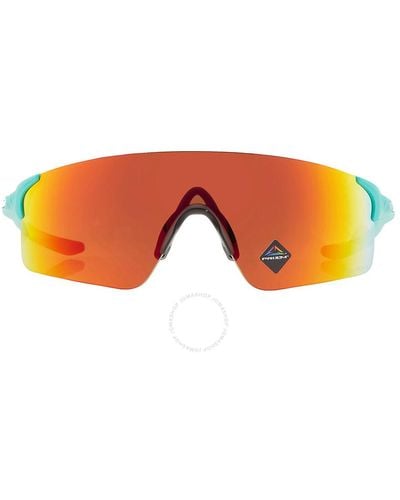 Oakley Evzero Blades Prizm Mirrored Shield Sunglasses Oo9454 945420 138 - Orange