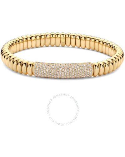 Hulchi Belluni 22344-yw 18k Yg Bracelet Pave Bar 1.10 Cttw Diamonds - Metallic