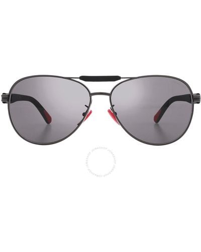 Moncler Steller Smoke Pilot Sunglasses Ml0241-h 08a 62 - Gray
